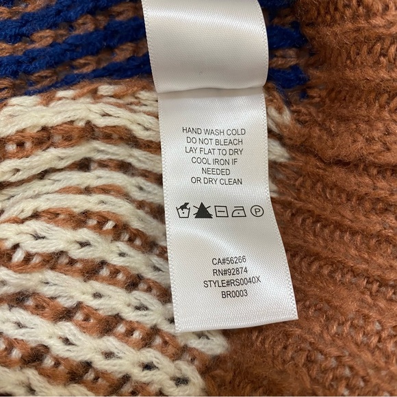 Splendid Small Caramel Tight Knit Colorblock Sweater - Picture 7 of 8